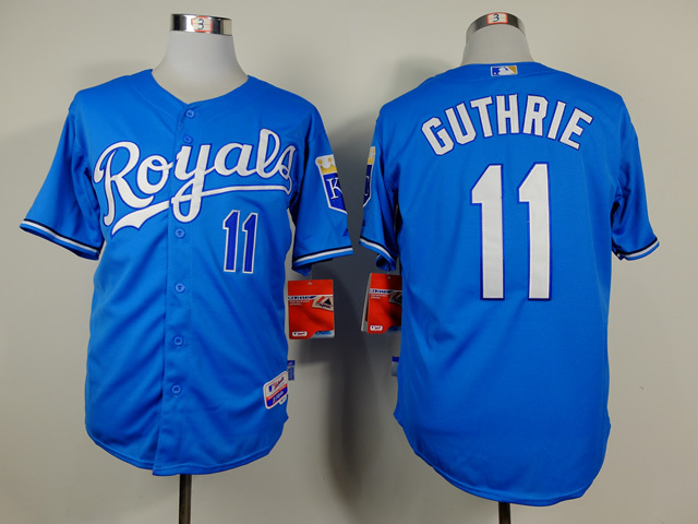 Men Kansas City Royals 11 Guthrie Light Blue MLB Jerseys